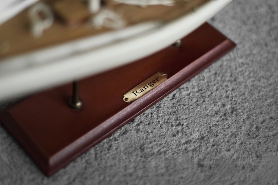 Image 1 of Vintage Mid-Century Scandinavian Modern Wooden J-Class Ranger J5 Yacht Model, 1960s