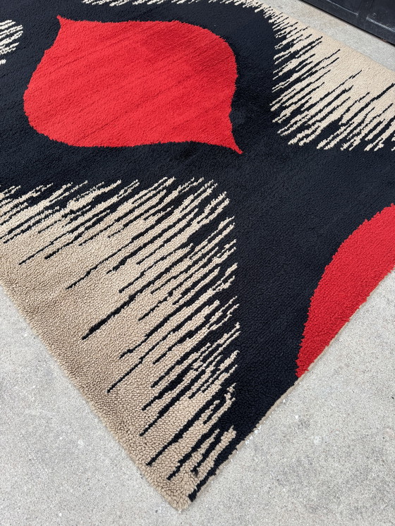 Image 1 of Großer skandinavischer Rya-Teppich aus den 1970er Jahren