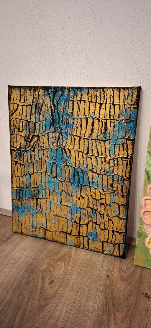Broken Gold 1 Painting (Handmade)