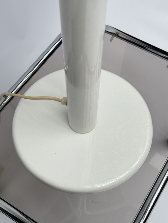 Image 1 of Grande lampe de table cascade en verre opalin – Design néerlandais des années 1970