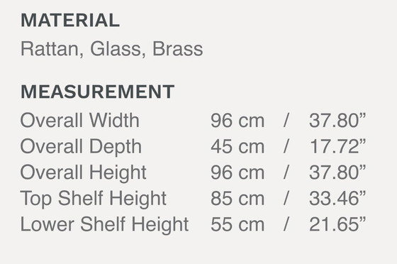 Image 1 of Carrello bar in rattan fatto a mano