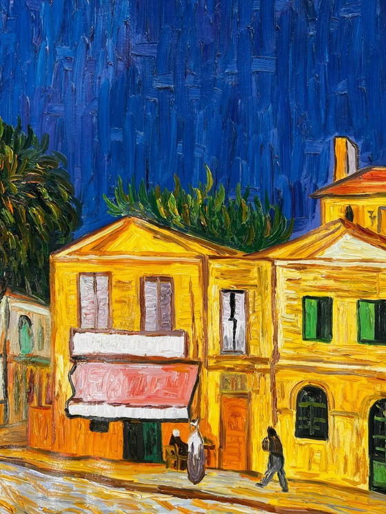 Image 1 of Œuvre de Van Gogh peinte à la main sur toile (roulée)