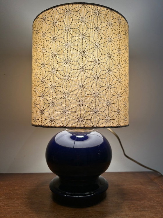 Image 1 of blue ceramic lamp 1960