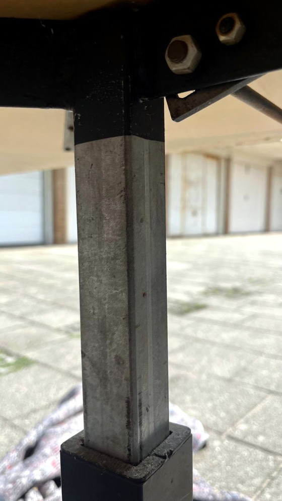 Raro tavolino da caffè tedesco in rame, design anni '60 – Regolabile – Stile Rohne – Tavolini da caffè (photo 3 of 10)