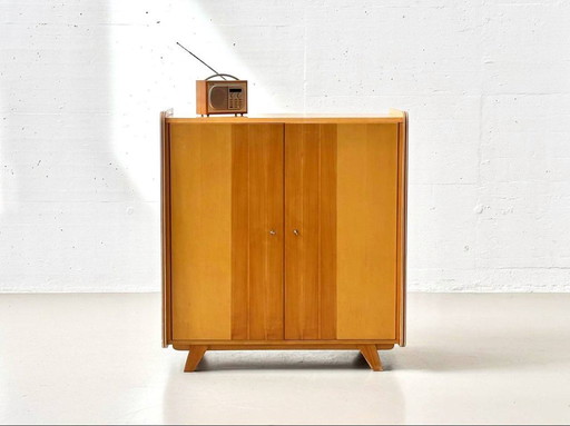 Birch highboard with elegant details and plenty of storage space, 1950s