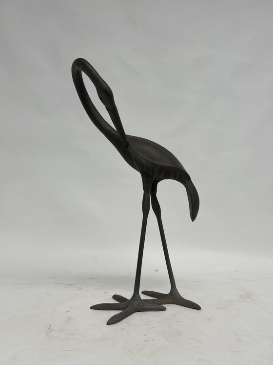 Image 1 of Reiherstatue aus Gusseisen