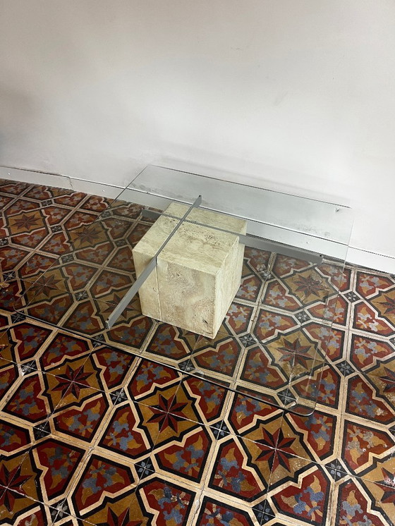 Image 1 of Mesa de centro de travertino italiano – Artedi