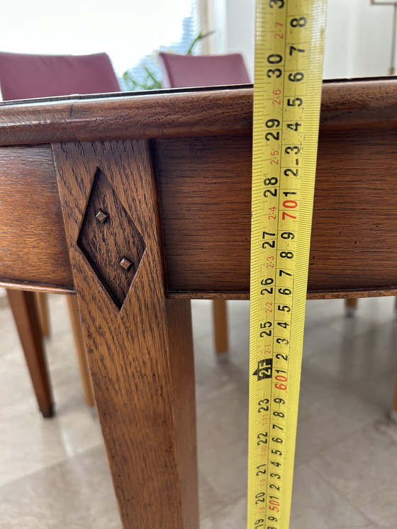 Image 1 of Prachtige massief eiken coulissentafel