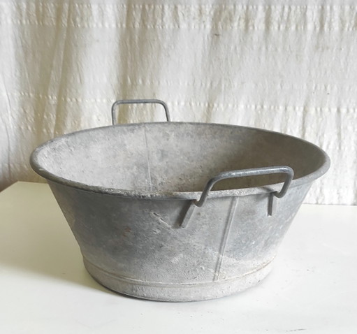 Vintage zinken wasbak - midden 20e eeuw – plantenbak, Metal