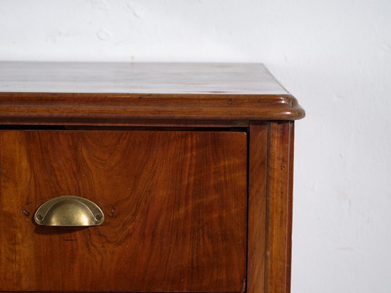 Antique pine chest of drawers with four drawers and brass handles – Central Europe, circa 1900 – Metal (photo 34 of 40)