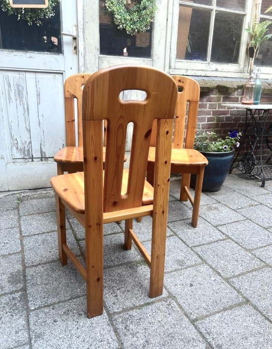 Image 1 of Ensemble de 6 chaises de salle à manger Effezeta en pin