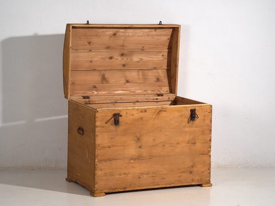 Baúl antiguo de madera maciza (c.1920) #16, Armarios de almacenamiento, Marrón, Rustic (foto 13 de 40)