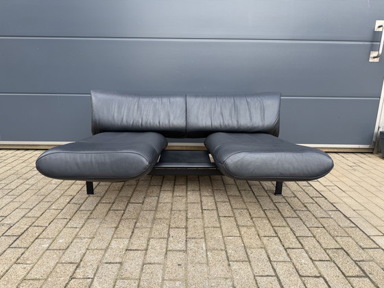 Image 1 of The Sede Ds140 Reto Frigg adjustable sofa / lounge Black leather, Very good neat condition!