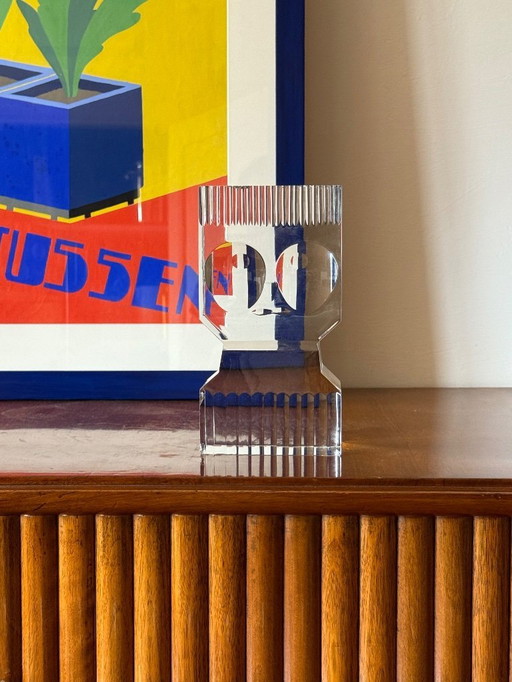 Sven Palmqvist, modern glass sculpture, Orrefors Sweden 1971