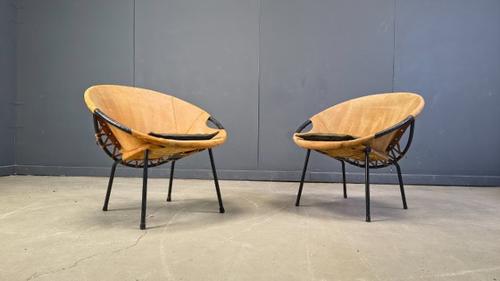 Image 1 of Vintage balloon chairs by Lush & co, 1960s - set of 4