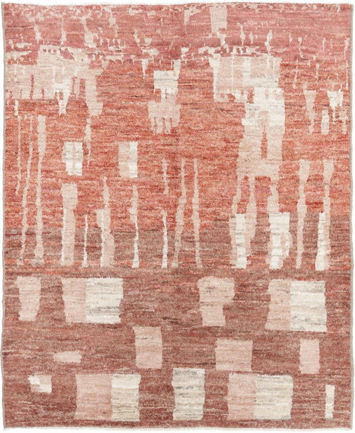 Tapis Berbère Afghan Maroc Design - Noué à la main - Style Boho Vintage 191 x 151 cm