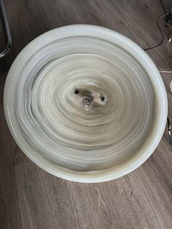 Lampada a sospensione Gura Leuchten, anni '70, Lampade a sospensione, Vetro, Metallo, Bianco, 1970 (foto 5 di 5)