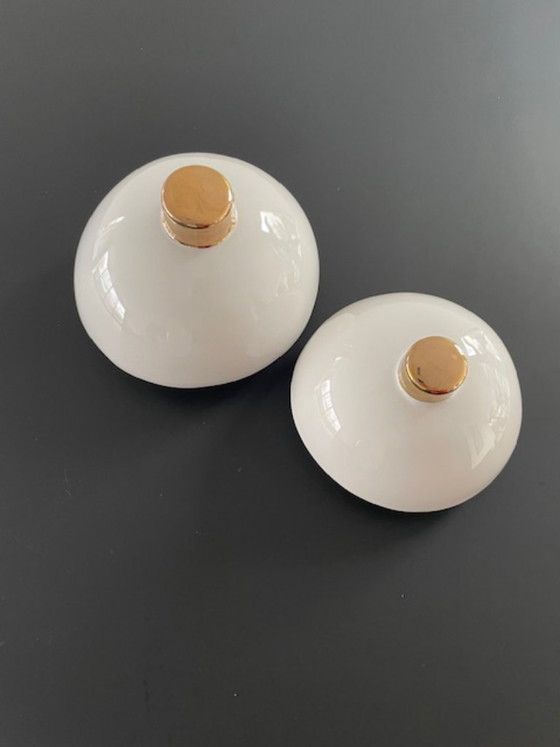 Image 1 of Set di 2 vasi in ceramica bianca 'Saturn' – Hush Living
