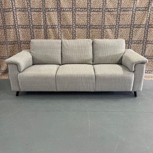 3-Zits bank lichtgrijze stof