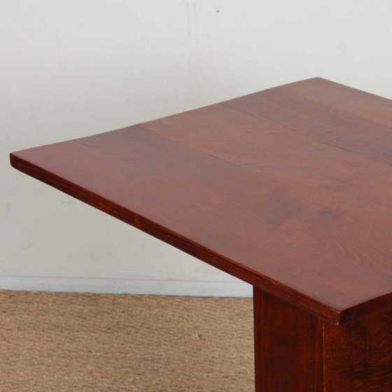 Image 1 of High wooden table, French work from the 1940s