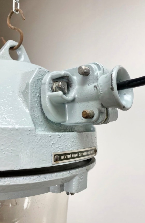 Image 1 of Lampada a sospensione antideflagrante industriale grigia, anni '70