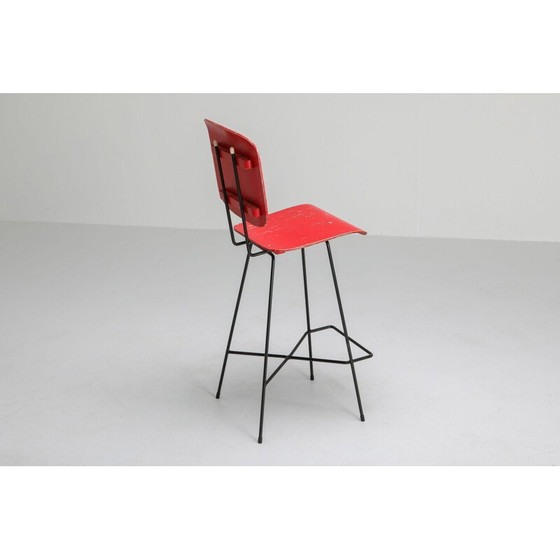 Image 1 of Vintage Dutch modernist hight chair by Coen De Vries, 1950s