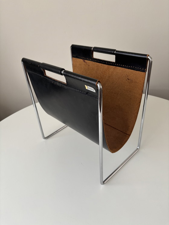 Image 1 of Porte-revues en cuir Dadime/Brabantia 1970