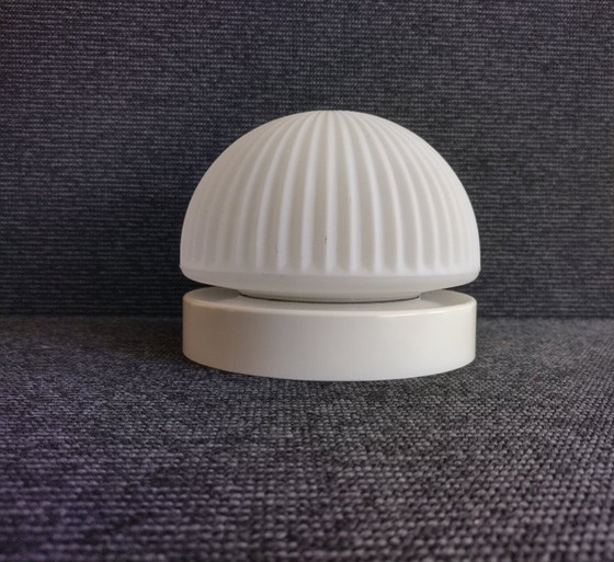 Image 1 of Ceiling Lamps - Ribbed Frosted Glass - Vintage