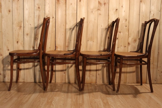 Image 1 of Series x8 bistro chairs no. 56 by Thonet 1904