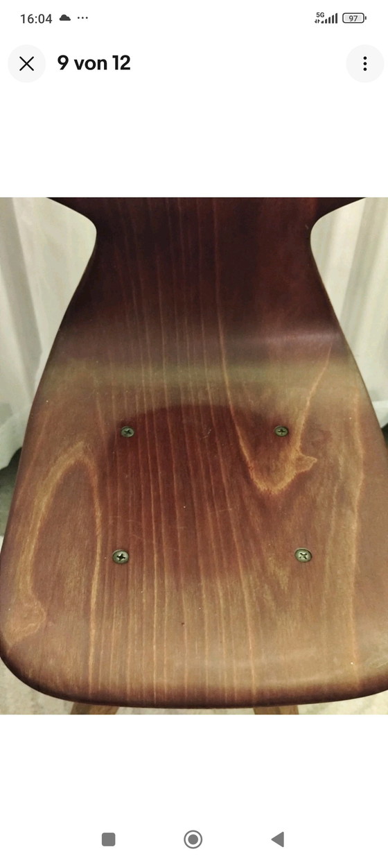 Image 1 of Designklassieker: Set van 2 Pagholz kinderdraaistoelen van Adam Stegner (jaren 50)

