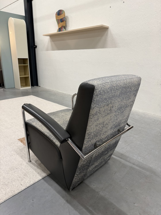 Image 1 of Leolux Scylla Hoog fauteuil memory stof grijs