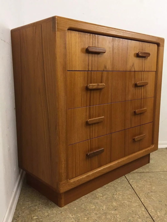Image 1 of 60s 70s teak dressoir ladekast & spiegel Deens design Denemarken 60s 70s