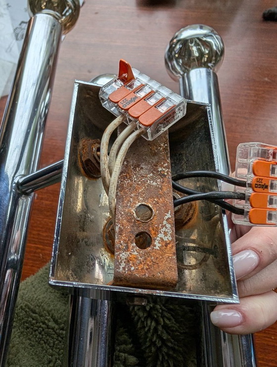 Image 1 of Lampada da parete cromata Sputnik con 3 bracci