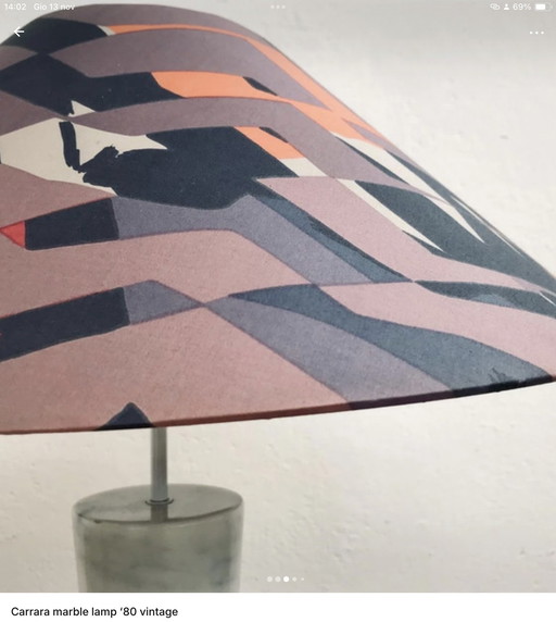 Carrara marble lamp ‘80 vintage