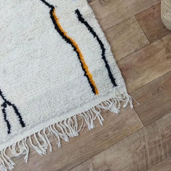 Image 1 of Tappeto berbero moderno – 100% lana annodato a mano (200 × 140 cm)