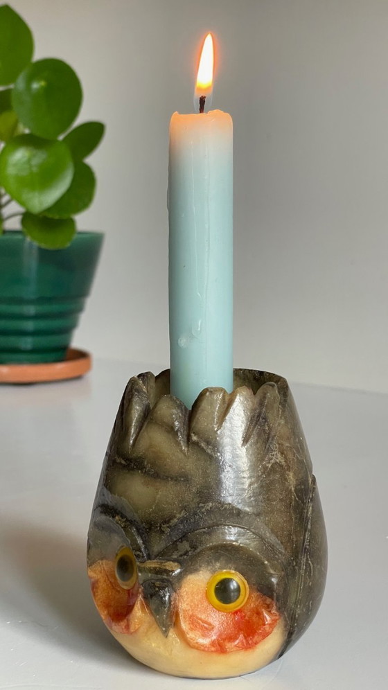 Image 1 of Bougeoir Pierre d'Albâtre Italy Vintage