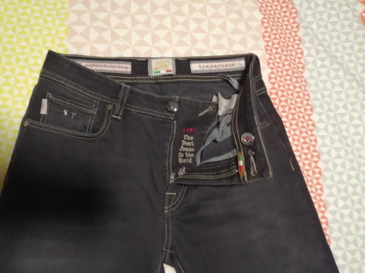 Tramarossa Jeans Negro Denim Superstretch Talla W32 Nuevo