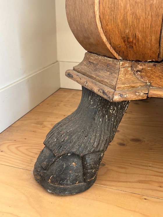 Antique Oak Cabinet – Wood, Brass (photo 8 of 8)