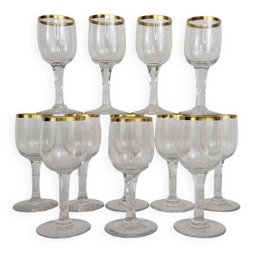 12 crystal liqueur/aperitif glasses