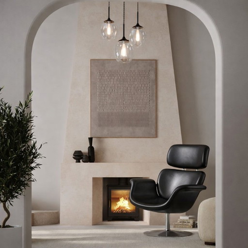 Artifort Leather Armchair F545 Big Tulip Pierre Paulin