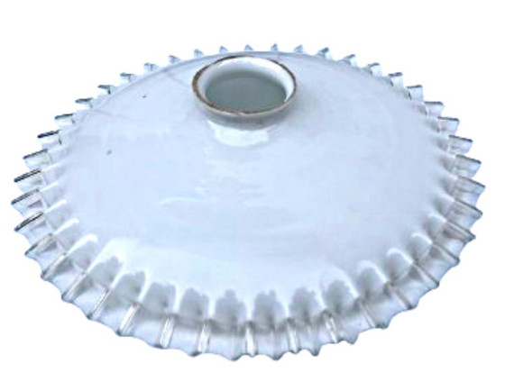 Image 1 of set van 2 antiek witte opalen voor hanglamp