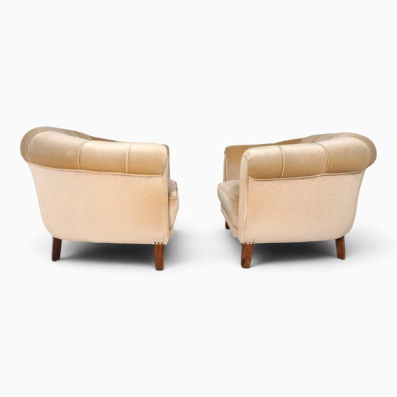 Een paar art-deco clubstoelen in champagnekleurig mohair, 1930 – Fauteuils, Textile (photo 16 of 20)