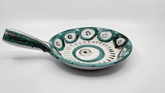 Image 1 of Plato decorativo de cerámica de Robert Picault, Francia Vallauris 1970