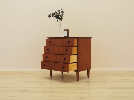 Image 1 of Teak chest of drawers, Danish design, 1970s, made in Denmark
