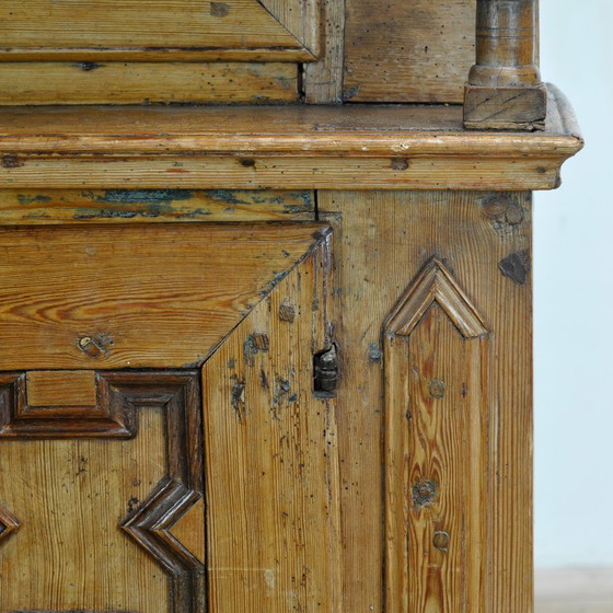 Image 1 of Meuble rustique allemand en pin et chêne, vers 1850