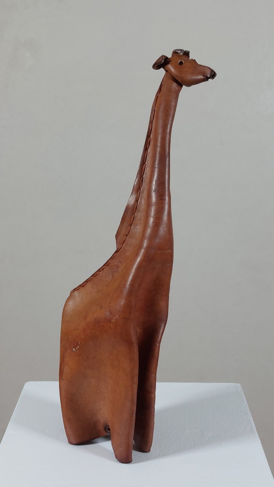 Image 1 of Decorazione origami Deru in pelle di giraffa vintage di metà secolo