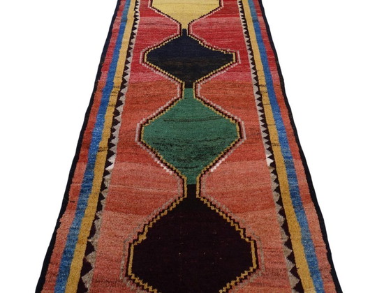 Image 1 of Alfombra Gabbeh semiantigua - 385 x 100 cm - Anudada a mano