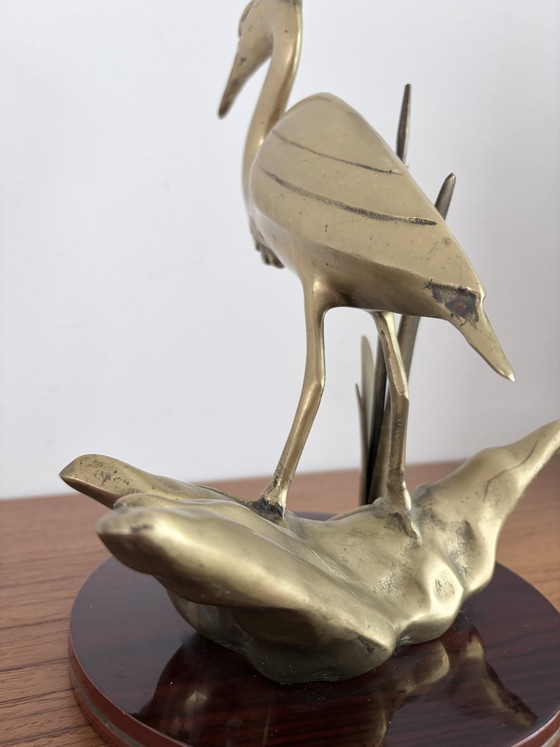 Messing reiger beeld – Decoratieve objecten, Brass (photo 7 of 11)
