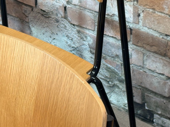 HAY Petit Standard Set van 6 - Hout/Zwart | Daniel Rybakken, Eetkamerstoelen, Metaal, Beige (foto 12 van 15)