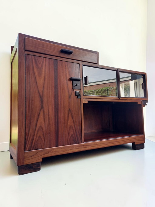 Mobile Art Déco, Credenza scolastica Amsterdam – dressoirs, Wood, Glass